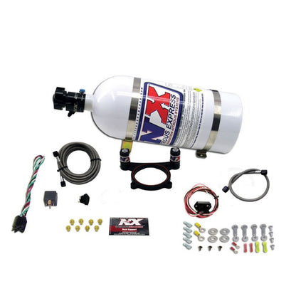 Nitrous Express 11-15 Ford Mustang GT 5.0L Coyote 4 Valve Nitrous Plate Kit (50-200HP) w/10lb Bottle - Graveyard Performance