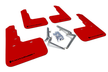 Rally Armor 17-22 Honda Civic Type R Red UR Mud Flap w/Black Logo - Graveyard Performance