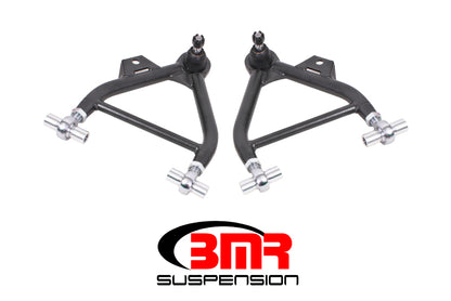 BMR 79-93 Mustang Lower A-Arms (Coilover Only) w/ Adj. Rod End Tall Ball Joint - Black Hammertone - Graveyard Performance