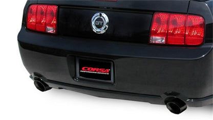 Corsa 2005-2010 Ford Mustang Shelby GT500 5.4L V8 Black Sport Axle-Back Exhaust - Graveyard Performance