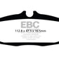 EBC 12 Ford Mustang 5.8 Supercharged (GT500) Shelby Bluestuff Rear Brake Pads