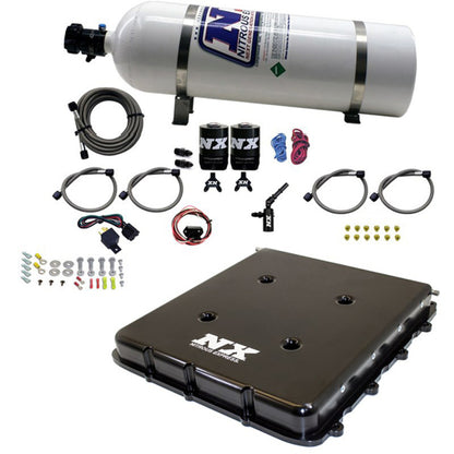 Nitrous Express Nitrous Kit w/Billet LT4 Supercharger Lid w/15lb Bottle - Graveyard Performance