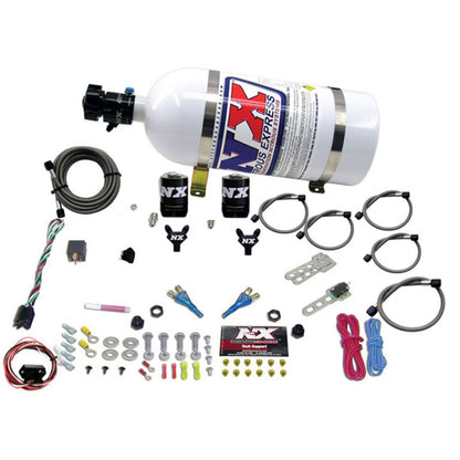 Nitrous Express 03-18 Nissan 350Z/370Z Dual Nozzle (35-150HP) w/10lb Bottle - Graveyard Performance