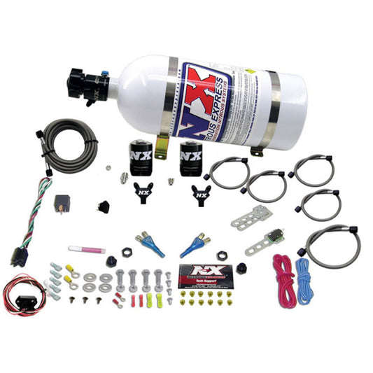 Nitrous Express 03-18 Nissan 350Z/370Z Dual Nozzle (35-150HP) w/10lb Bottle - Graveyard Performance