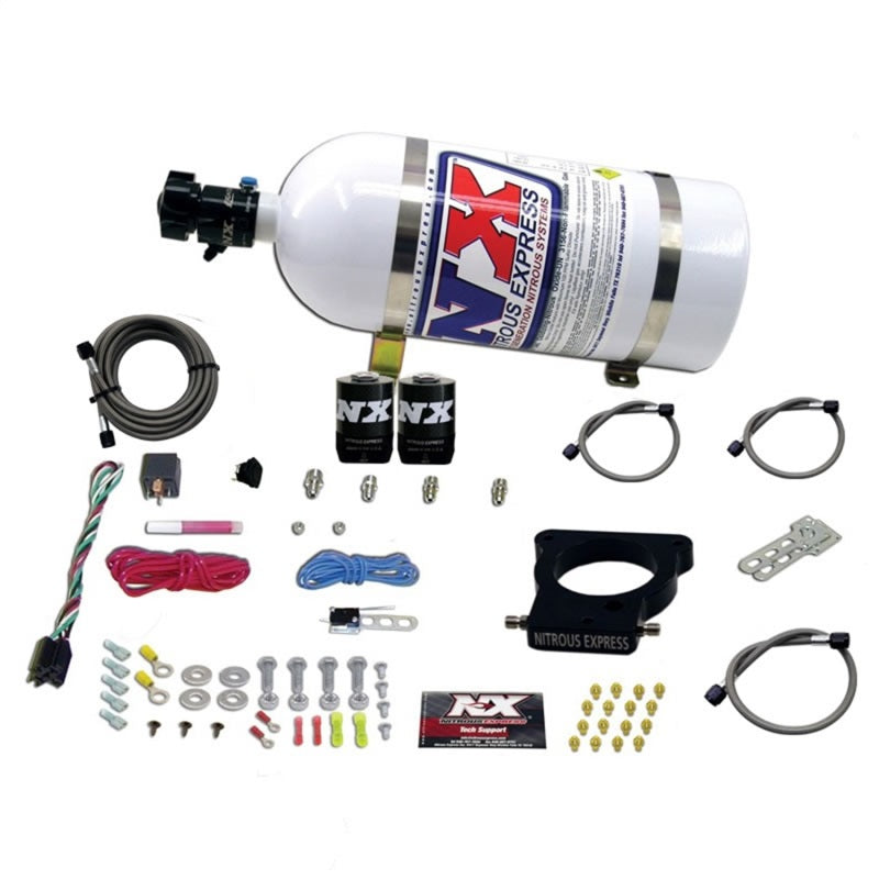 Nitrous Express GM LS 78mm 3-Bolt Nitrous Plate Kit (50-350HP) w/10lb Bottle - Graveyard Performance