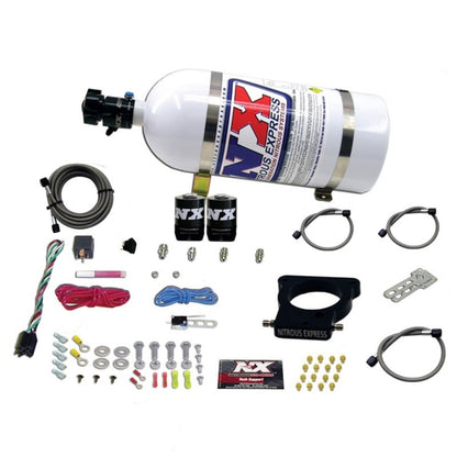 Nitrous Express GM LS 78mm 3-Bolt Nitrous Plate Kit (50-350HP) w/10lb Bottle - Graveyard Performance
