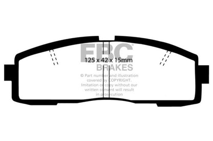 EBC 86-92 Toyota Supra 2.8 Redstuff Rear Brake Pads - Graveyard Performance