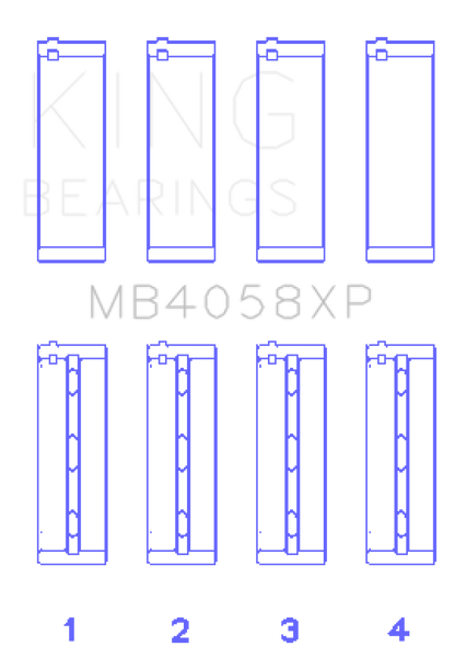 King Engine Bearings Nissan VQ35DE Performance Main Bearing Set - Size STDX - Graveyard Performance