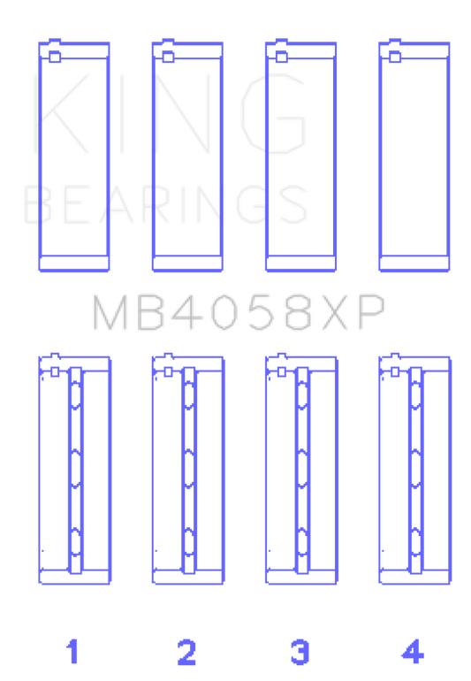 King Engine Bearings Nissan VQ35DE Performance Main Bearing Set - Size STDX