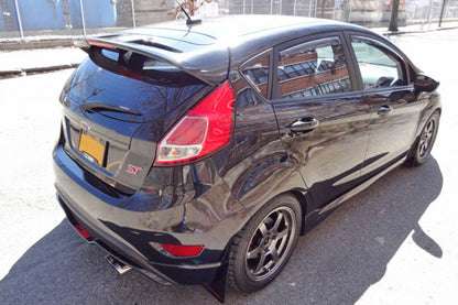 Rally Armor 13-19 Ford Fiesta ST Red UR Mud Flap w/White Logo - Graveyard Performance
