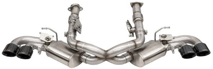 Corsa 20-25 Corvette C8 3in Valved Cat-Back 4.5in Blk Quad Tips Fits Factory Perf Exhaust DeletesAFM - Graveyard Performance
