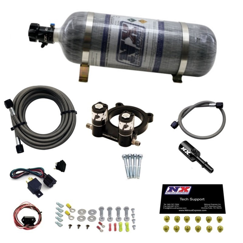 Nitrous Express Ford 2.3L Ecoboost Nitrous Plate Kit w/12lb Bottle - Graveyard Performance