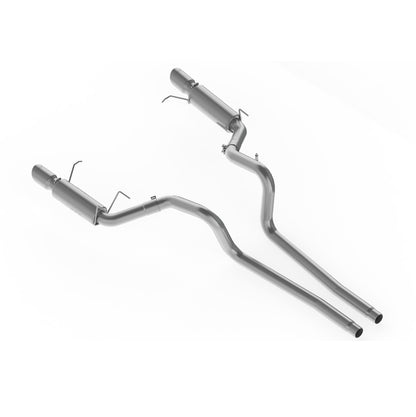 MBRP 11-14 Ford Mustang GT 5.0L Dual Split Rear Race Version AL 3in Cat Back Exhaust System - Graveyard Performance