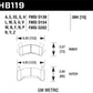 Hawk Buick / Cadillac / Chevrolet / GMC / Oldsmobile / Pontiac D-154 Caliper Black Race Brake Pads