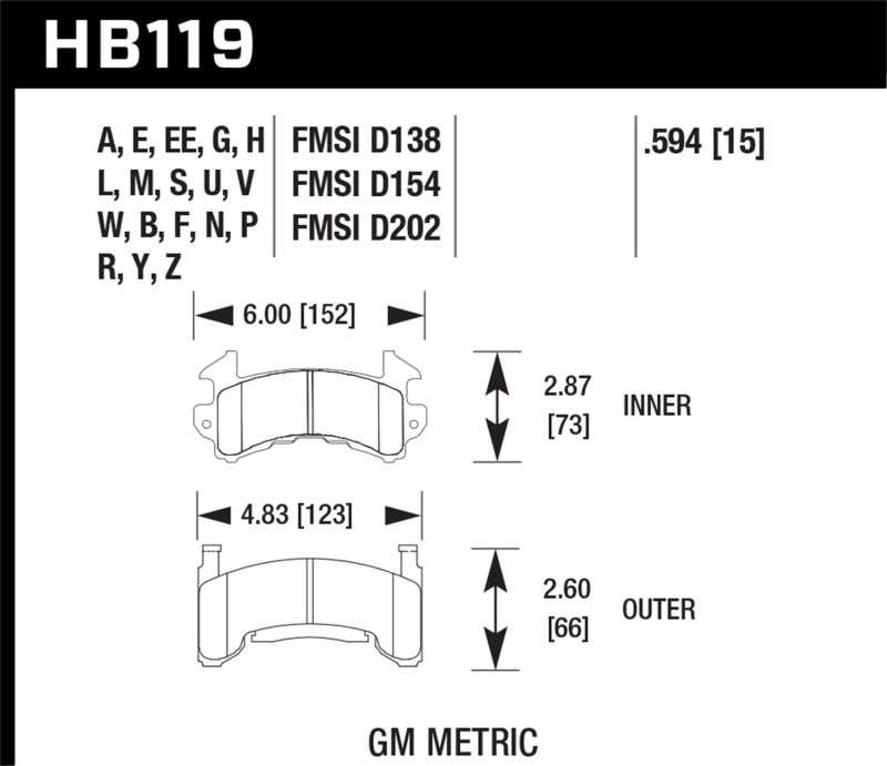 Hawk Performance Ceramic Street Brake Pads - Graveyard Performance