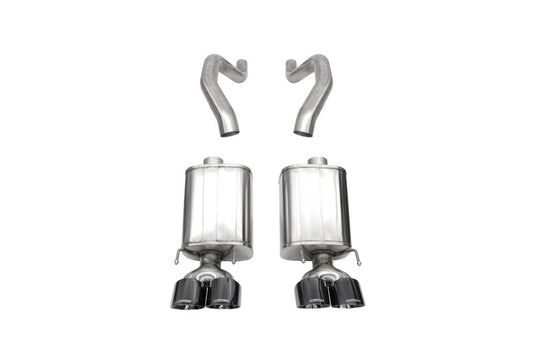 Corsa 06-13 Chevy Corvette C6 Z06 7.0L / 09-13 ZR1 6.2L Black PVD AxleBack Exhaust w/4.5in Twin Tips - Graveyard Performance