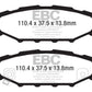 EBC 12+ Subaru BRZ 2.0 (solid rear rotors) Redstuff Rear Brake Pads