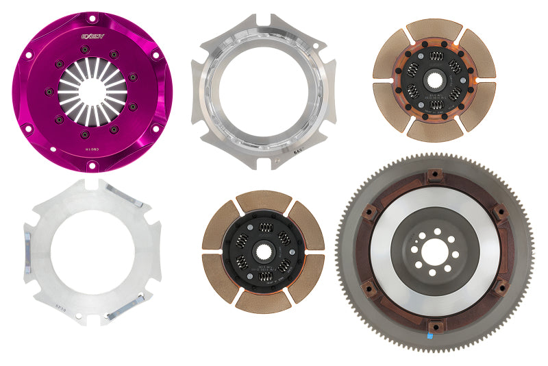 Exedy 2003-2007 Infiniti G35 V6 Hyper Twin Cerametallic Clutch Sprung Center Disc Push Type Cover - Graveyard Performance