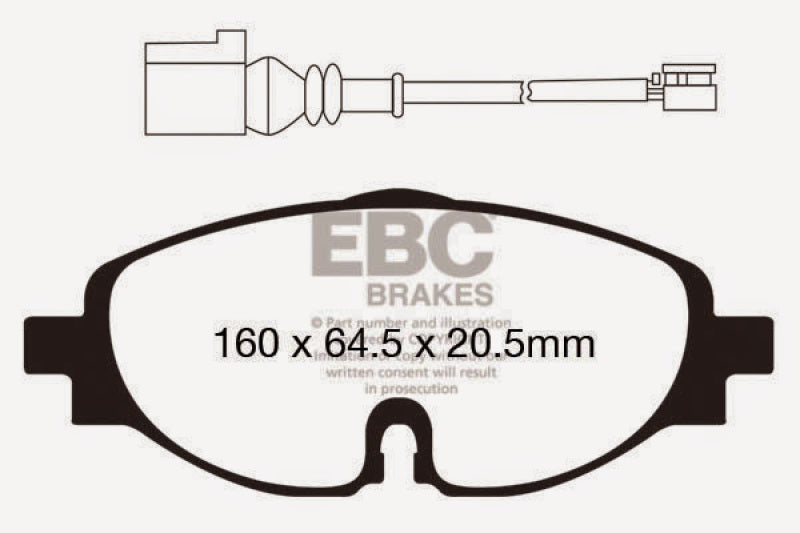 EBC 14+ Audi A3 1.8 Turbo Yellowstuff Front Brake Pads - Graveyard Performance