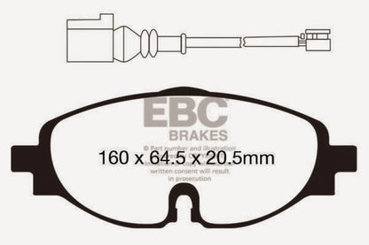 EBC 14+ Audi A3 1.8 Turbo Yellowstuff Front Brake Pads - Graveyard Performance