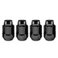 McGard Hex Lug Nut (Cone Seat Bulge Style) M12X1.5 / 3/4 Hex / 1.45in. Length (4-Pack) - Black