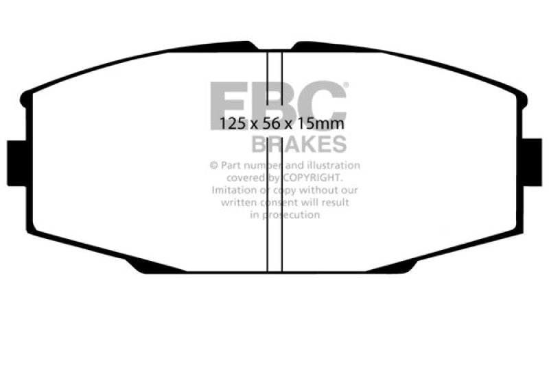 EBC 86-92 Toyota Supra 2.8 Yellowstuff Front Brake Pads - Graveyard Performance