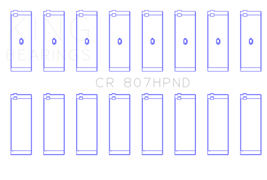 King Engine Bearings Chevy LS1 / LS6 (Size STD) Performance Rod Bearing Set