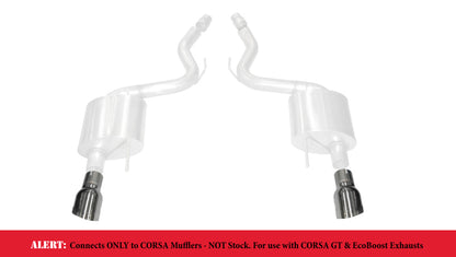Corsa 2015-2025 Ford Mustang GT 3.0in Inlet / 4.5in Outlet Polished Tip Kit (For Corsa Exhaust Only) - Graveyard Performance