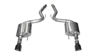 Corsa 2015-2017 Ford Mustang GT 5.0 3in Axle Back Exhaust Black Dual 4.5in Tip Sport - Graveyard Performance