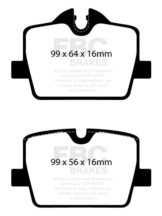 EBC 2019+ BMW Z4 G29 2.0T Greenstuff Rear Brake Pads - Graveyard Performance