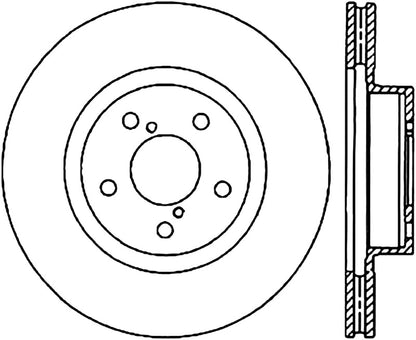 StopTech 05-17 Subaru Impreza WRX/STi SportStop Cryo Slotted & Drilled Front Right Rotor