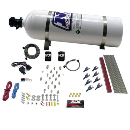 Nitrous Express GM LT1/LS1 Pro Piranha Nozzle Gas Nitrous Kit w/15lb Bottle - Graveyard Performance