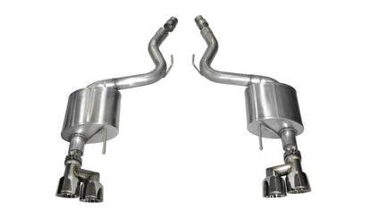 Corsa 2015-2017 Ford Mustang GT 5.0 3in Axle Back Exhaust Polish Quad Tips (Sport) - Graveyard Performance