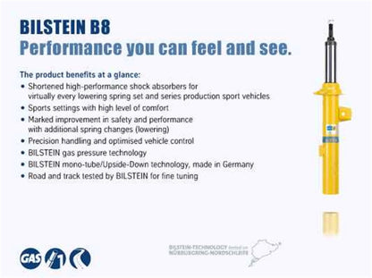 Bilstein B8 Performance Plus 11-16 Ford Fiesta SE L4 1.6L REAR Monotube Shock Absorber - Graveyard Performance