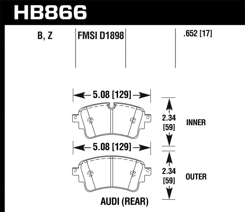 Hawk 18-19 Audi S5 HPS 5.0 Rear Brake Pads - Graveyard Performance