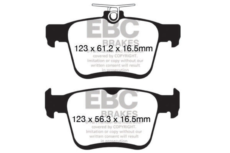 EBC 14+ Audi A3 1.8 Turbo (w/Electronic Parking Brake) Greenstuff Rear Brake Pads - Graveyard Performance