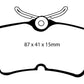 EBC 13+ Ford Fiesta 1.6 Turbo ST Redstuff Rear Brake Pads