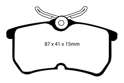 EBC 13+ Ford Fiesta 1.6 Turbo ST Redstuff Rear Brake Pads - Graveyard Performance