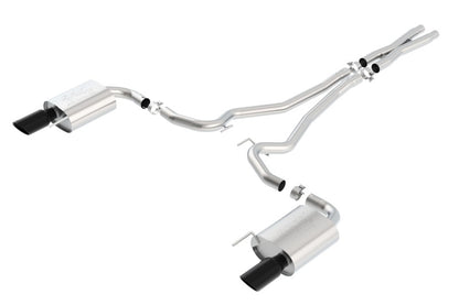 Borla Atak S Cat-Back 15-17 Ford Mustang GT 5.0L V8 MT/AT 2.5in pipe 4in tip (Black Chrome) - Graveyard Performance