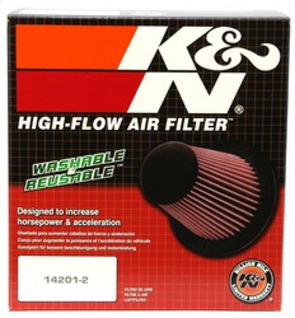 K&N Universal Round Tapered Carbon Fiber Air Filter 6in Flg ID Centered/7.5in B OD/4.5in T OD/4in H - Graveyard Performance