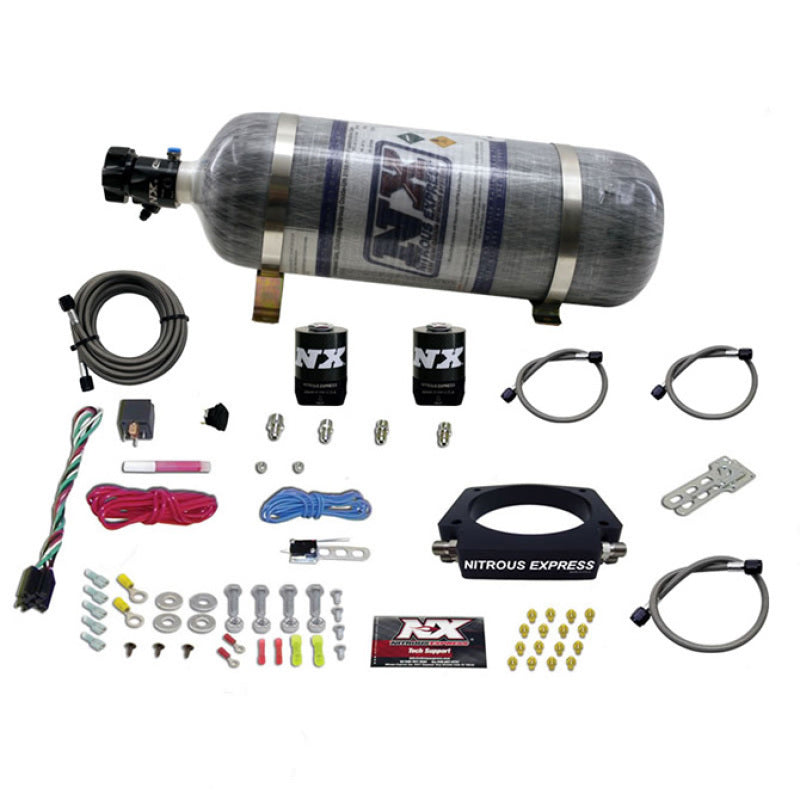 Nitrous Express GM LS 102mm Nitrous Plate Kit (50-400HP) w/12lb Composite Bottle - Graveyard Performance
