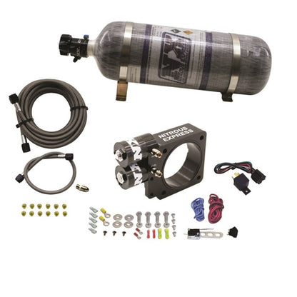 Nitrous Express 86-93 Ford Mustang GT 5.0L (Pushrod) Nitrous Plate Kit w/12lb Bottle - Graveyard Performance