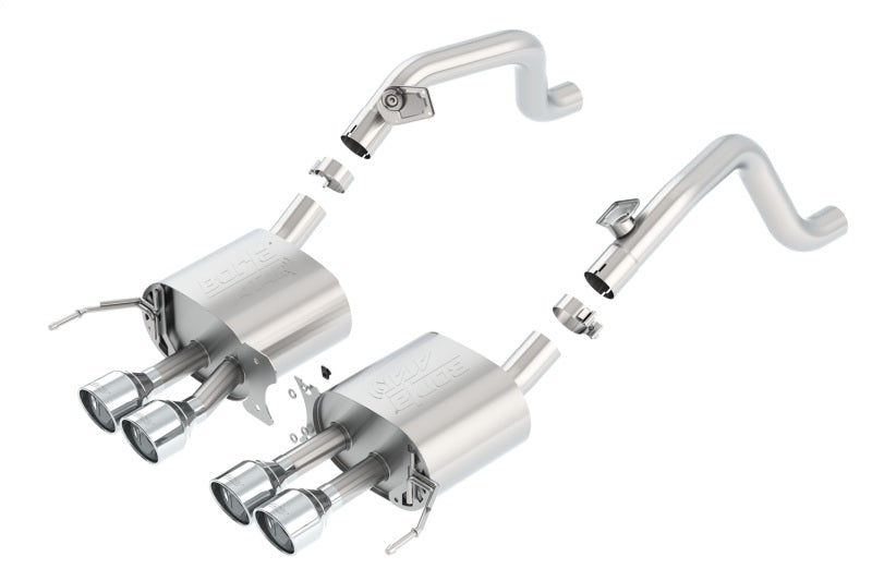 Borla 14-15 Chevy Corvette C7 w/o AFM w/o NPP Atak Rear Section Exhaust Quad Rd RL Tips - Graveyard Performance