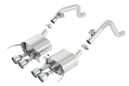 Borla 14-15 Chevy Corvette C7 w/o AFM w/o NPP Atak Rear Section Exhaust Quad Rd RL Tips - Graveyard Performance