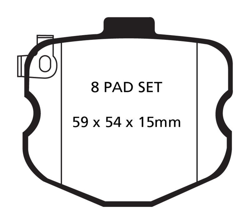 EBC 10-13 Chevrolet Corvette (C6) 6.2 Grand Sport Redstuff Rear Brake Pads - Graveyard Performance