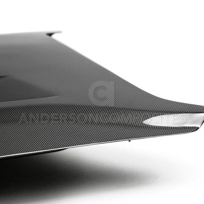 Anderson Composites 2018 Ford Mustang GT Type-SA Style Heat Extractor Double Sided Carbon Fiber Hood - Graveyard Performance