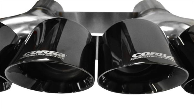 Corsa 2014-2020 Chevrolet Corvette 6.2L V8 Quad 45in Polished Black Pro-Series Tip Kit - Graveyard Performance