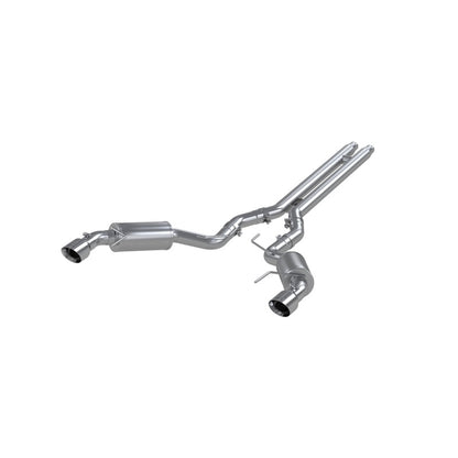 MBRP 15 Ford Mustang GT 5.0 3in Cat Back Dual Split Rear Street Version 4.5in Tips - Aluminized - Graveyard Performance
