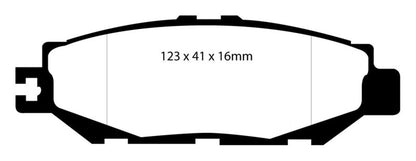 EBC 93-94 Lexus LS400 4.0 Redstuff Rear Brake Pads - Graveyard Performance