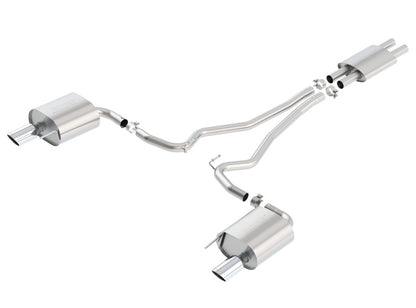 Borla Cat Back 15-17 Ford Mustang 3.7L V6 MT/AT 2.25in Pipe 4in Single Round Rolled Tips - Graveyard Performance